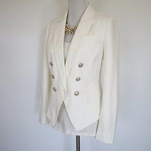 WHITE HOUSE BLACK MARKET Size 6 Ivory White Suit Jacket Blazer Career